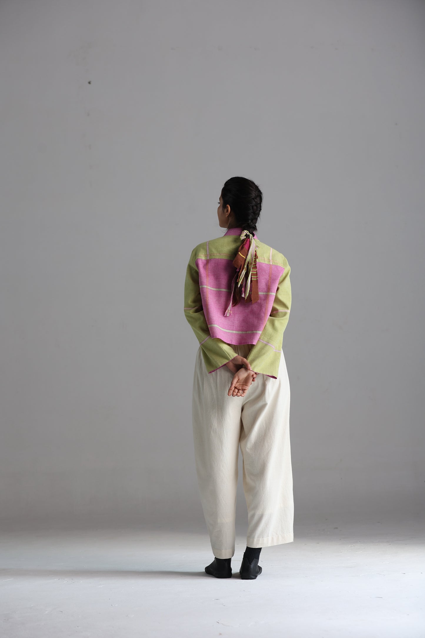 Rumal checks CROP SHIRT