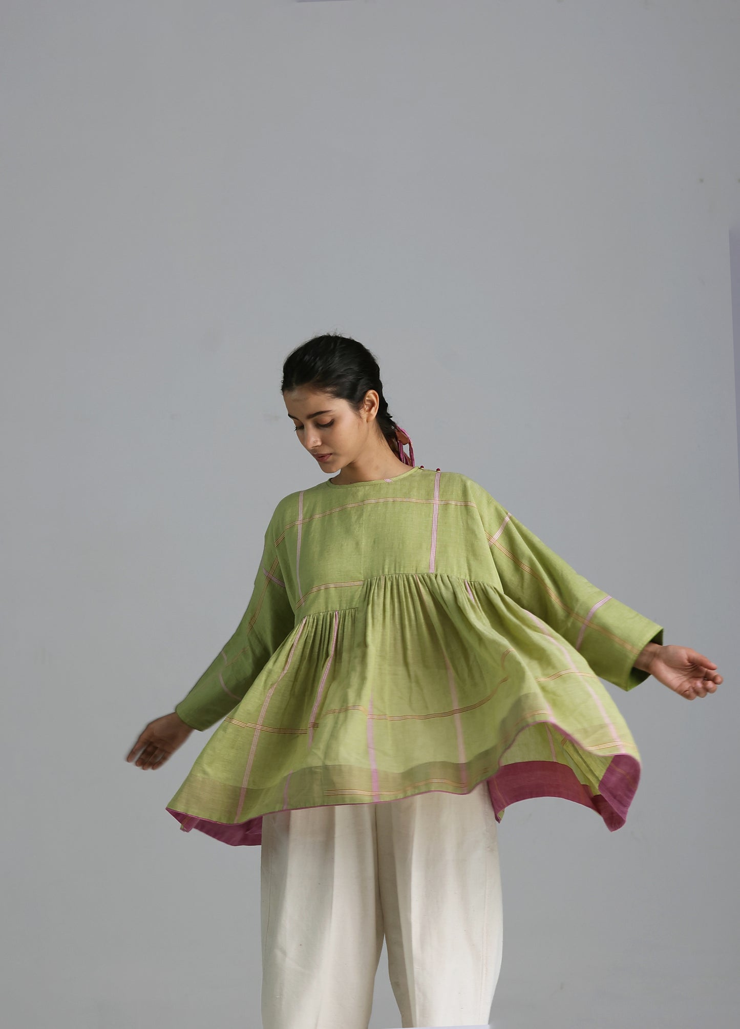 Rumal checks Top(Green)