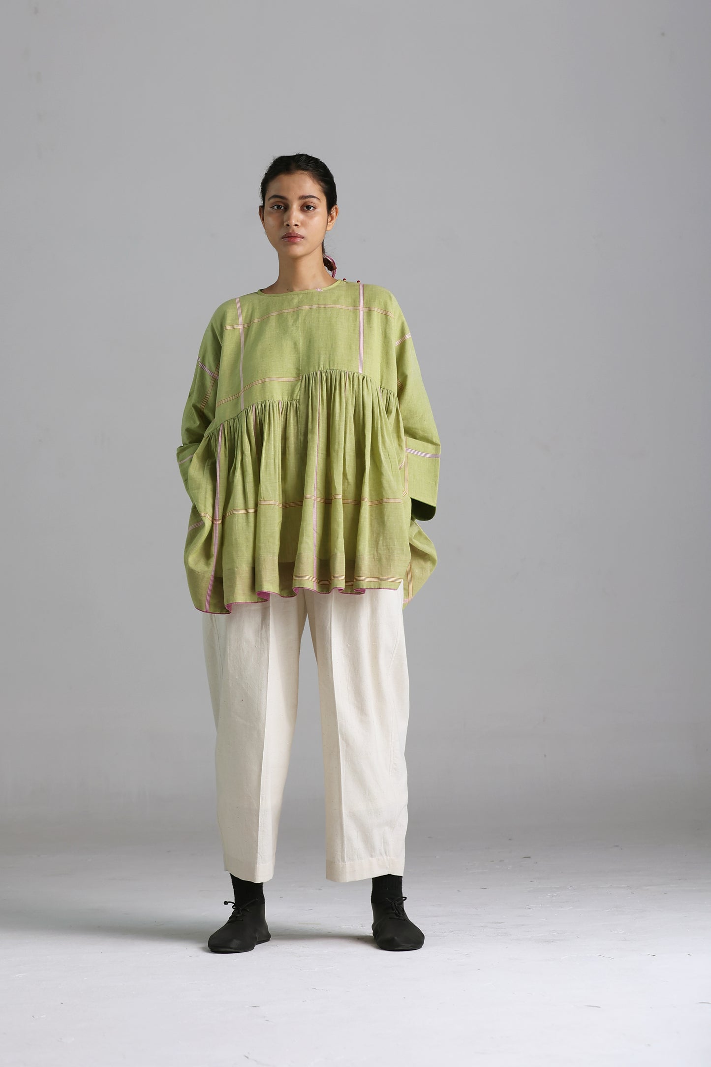 Rumal checks Top(Green)