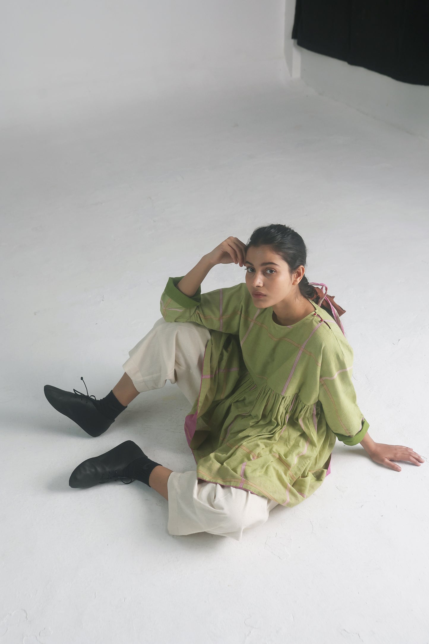 Rumal checks Top(Green)