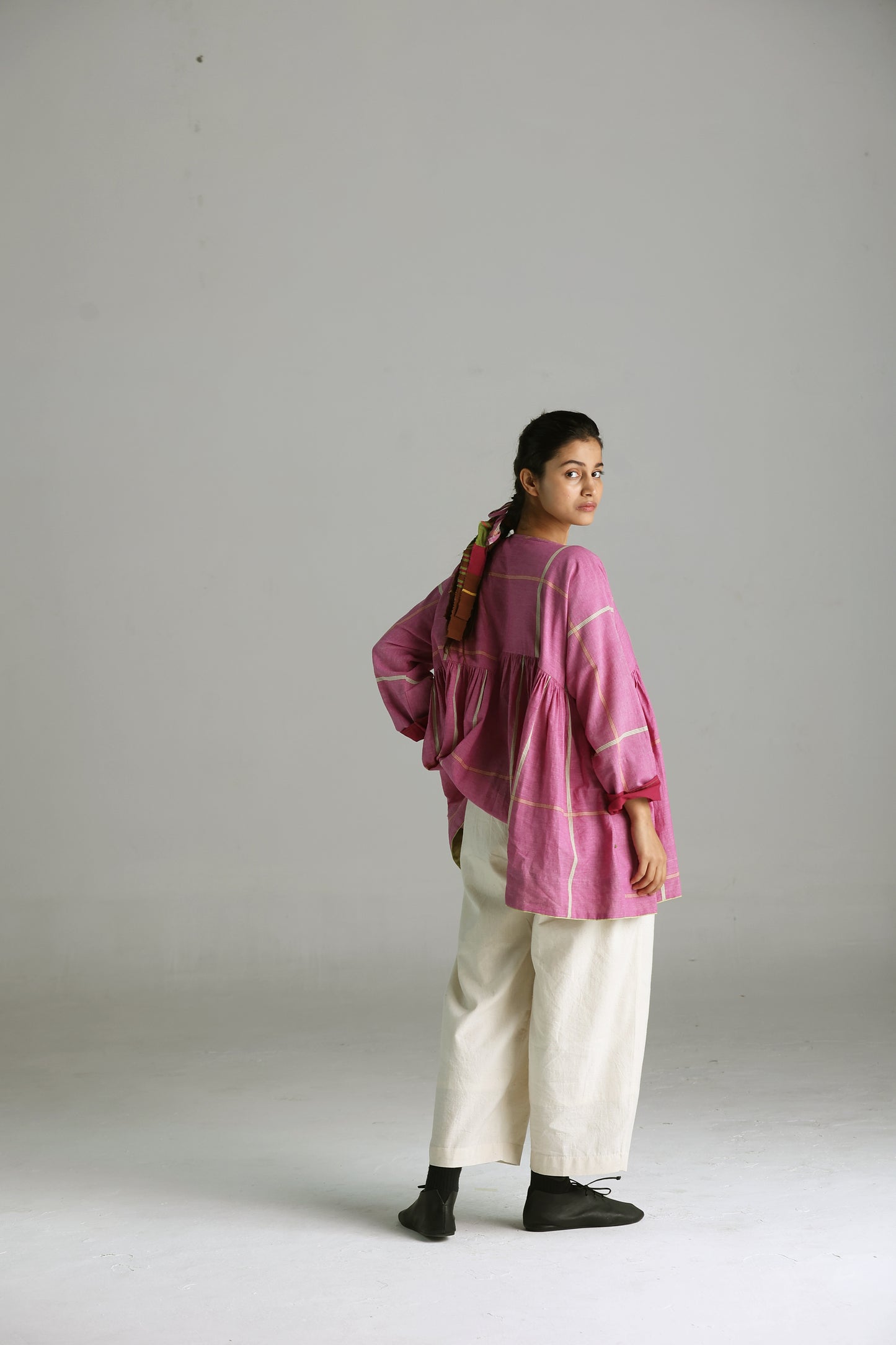 Rumal checks Top (Pink)