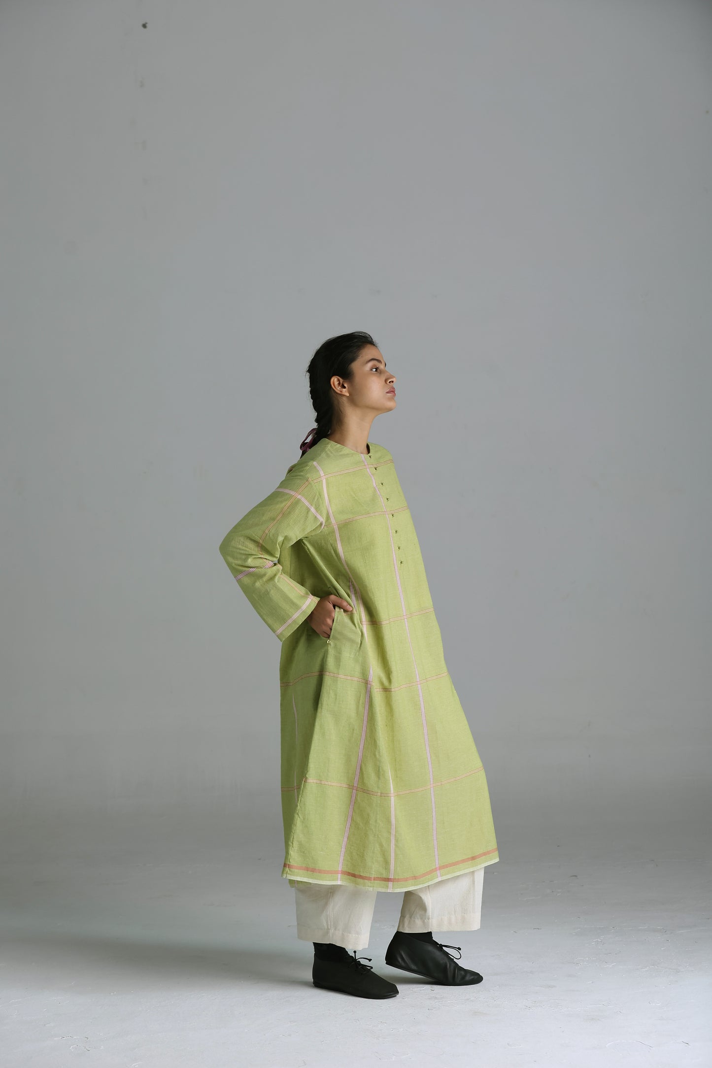 Rumal checks Kurta (Green)