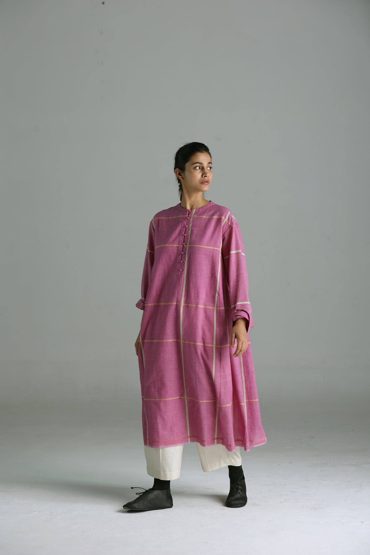 Rumal checks Kurta (Pink)