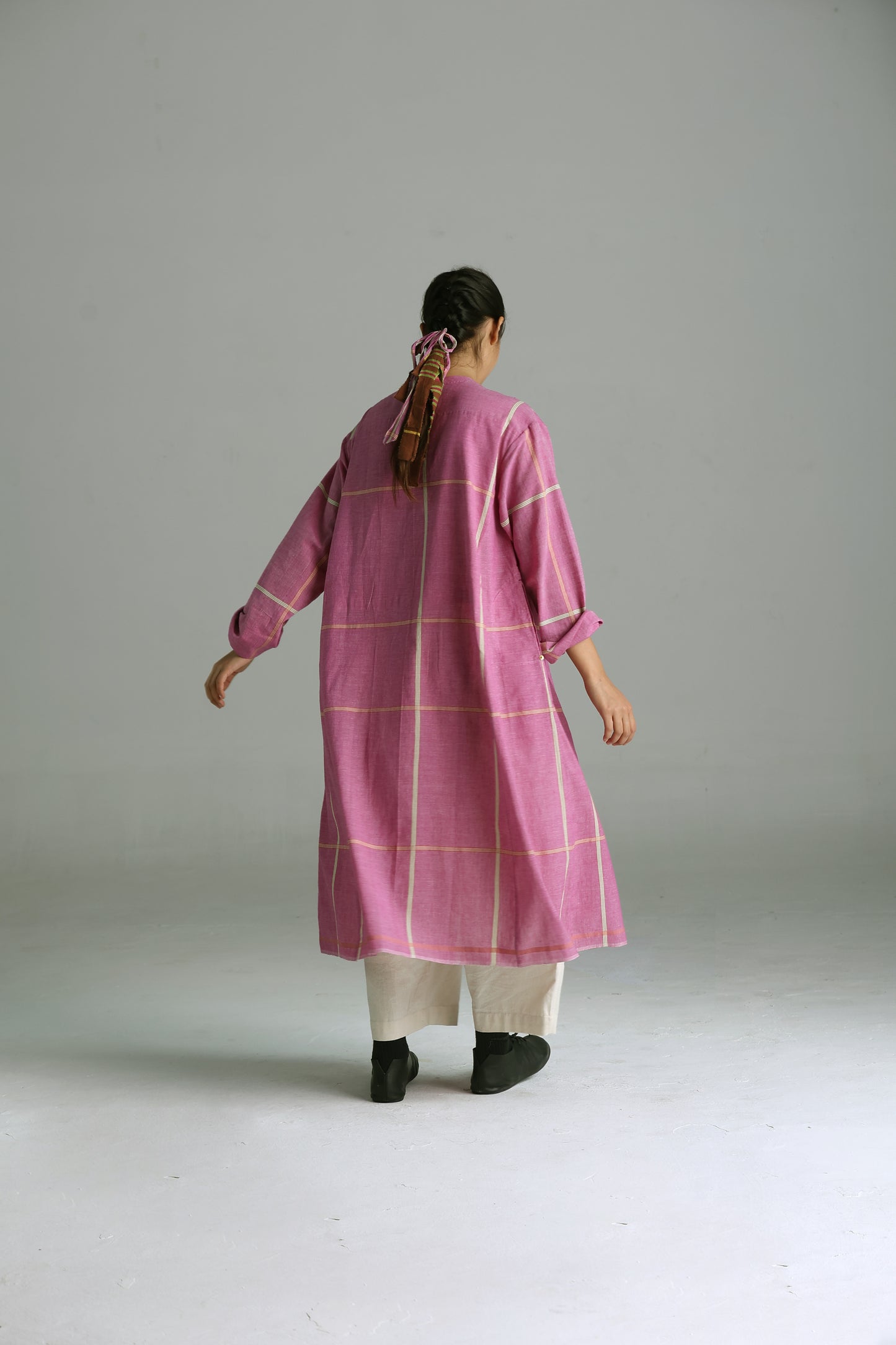 Rumal checks Kurta (Pink)