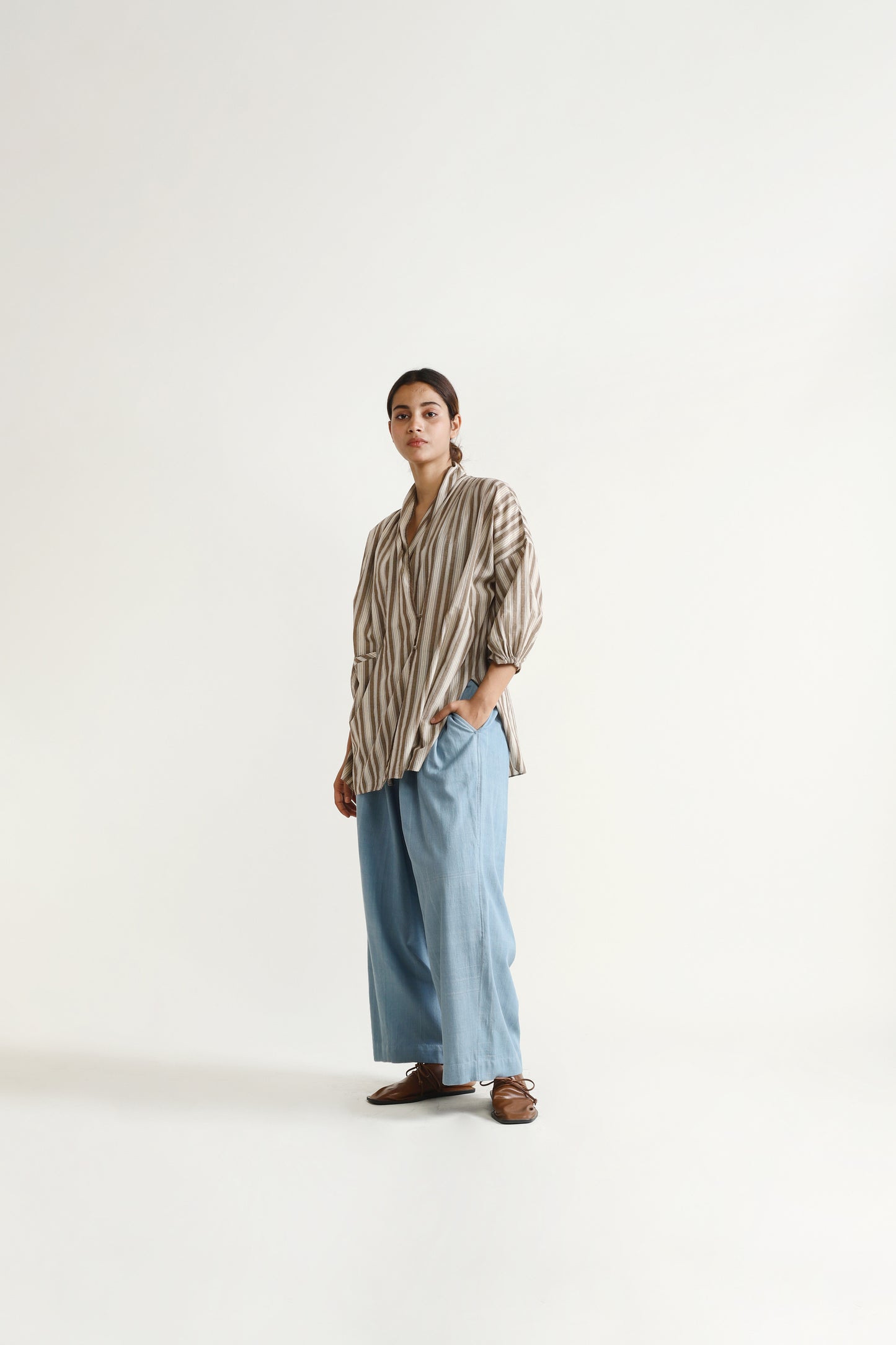 Chambray Relaxed Trousers