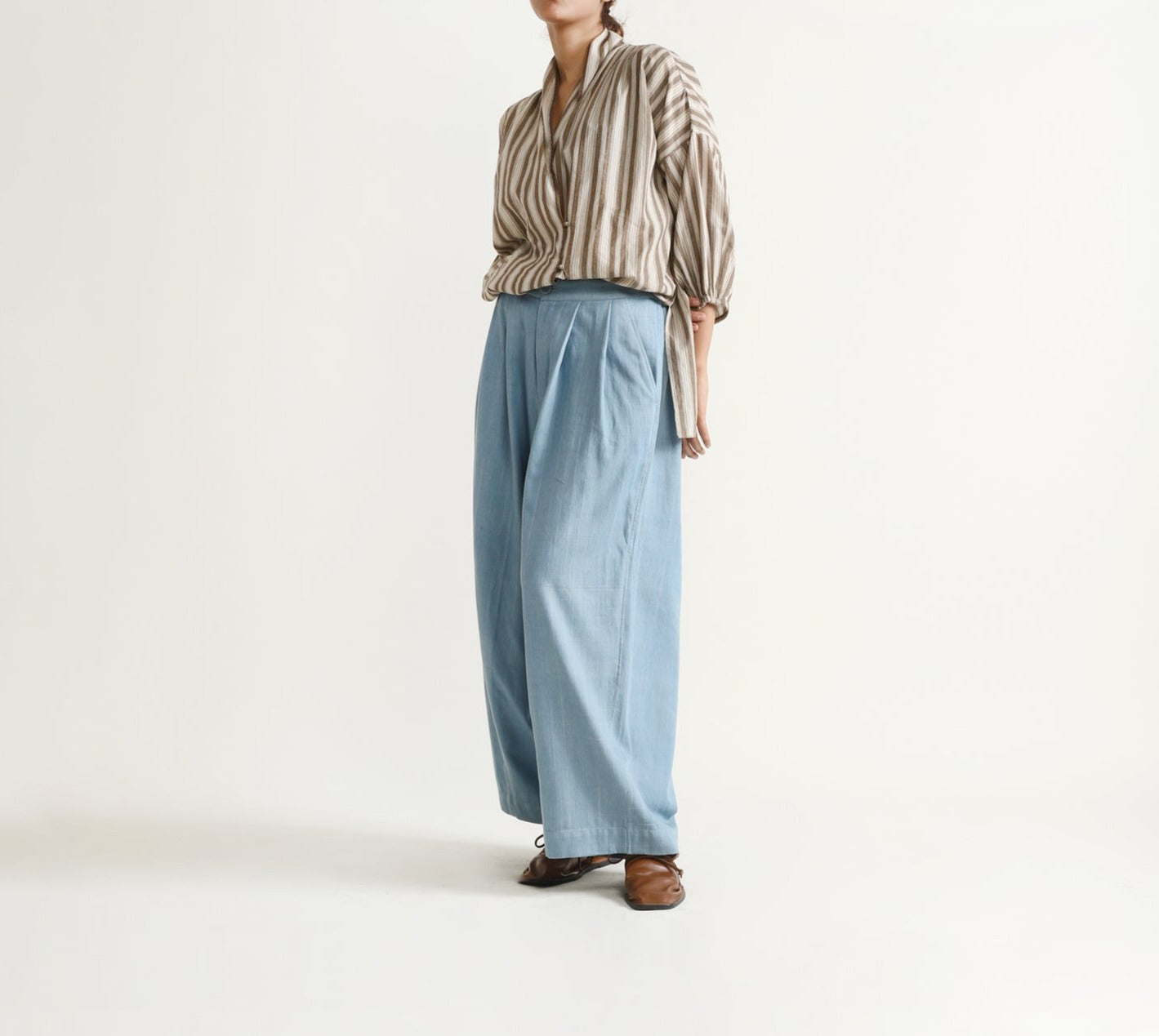 Chambray Relaxed Trousers