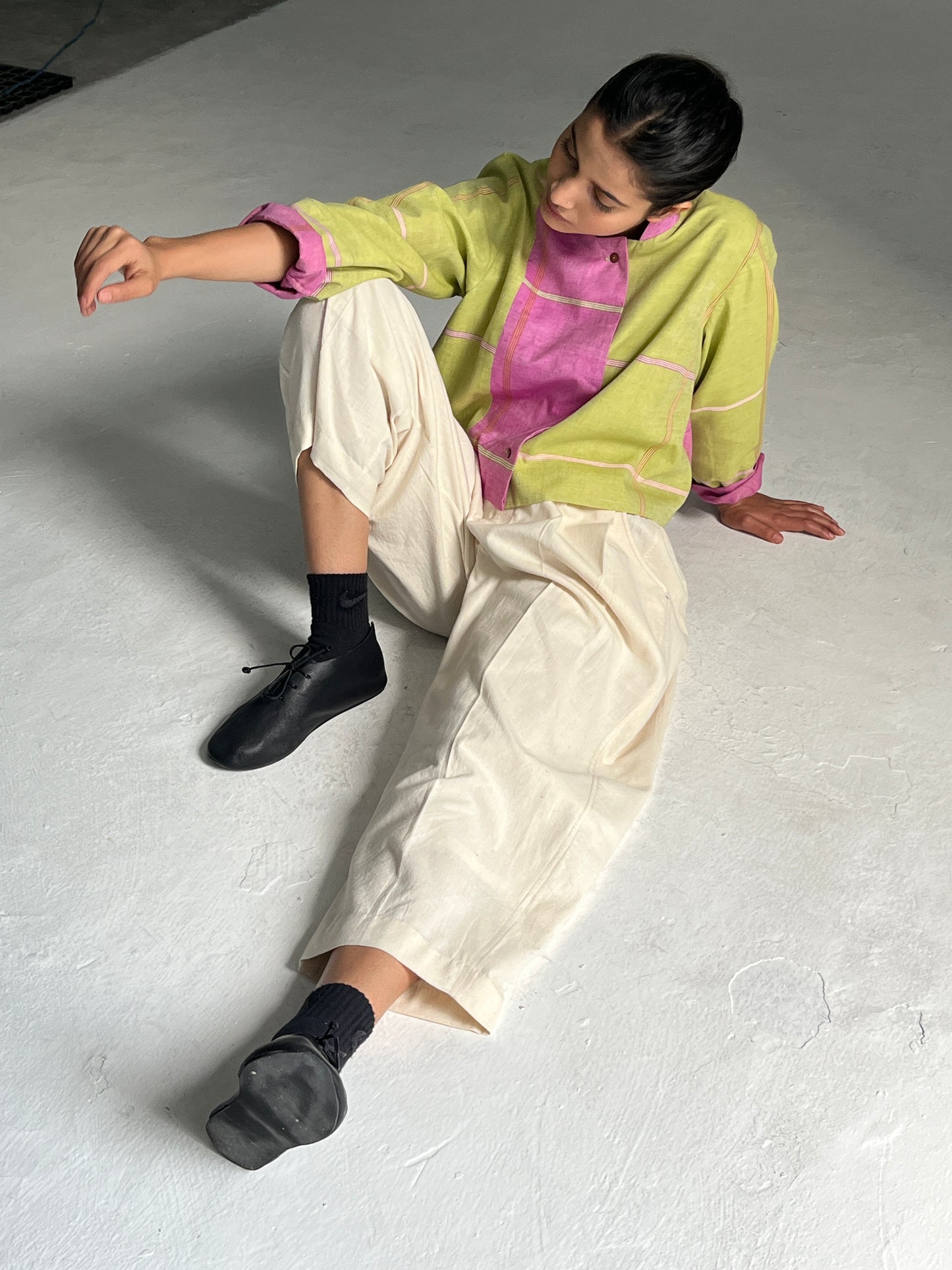 Rumal checks CROP SHIRT