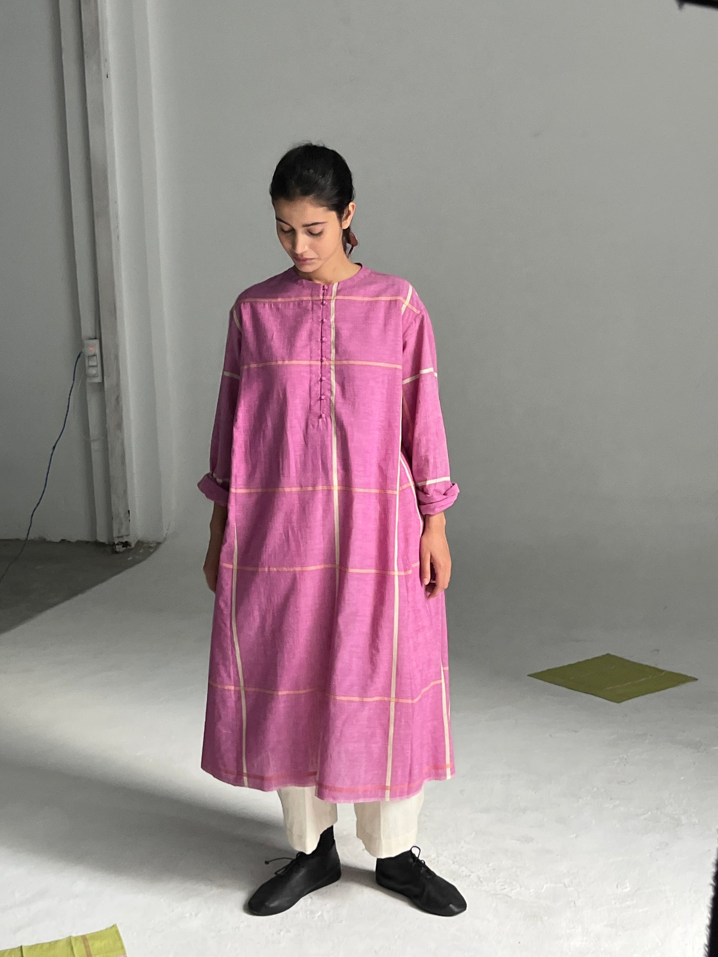 Rumal checks Kurta (Pink)