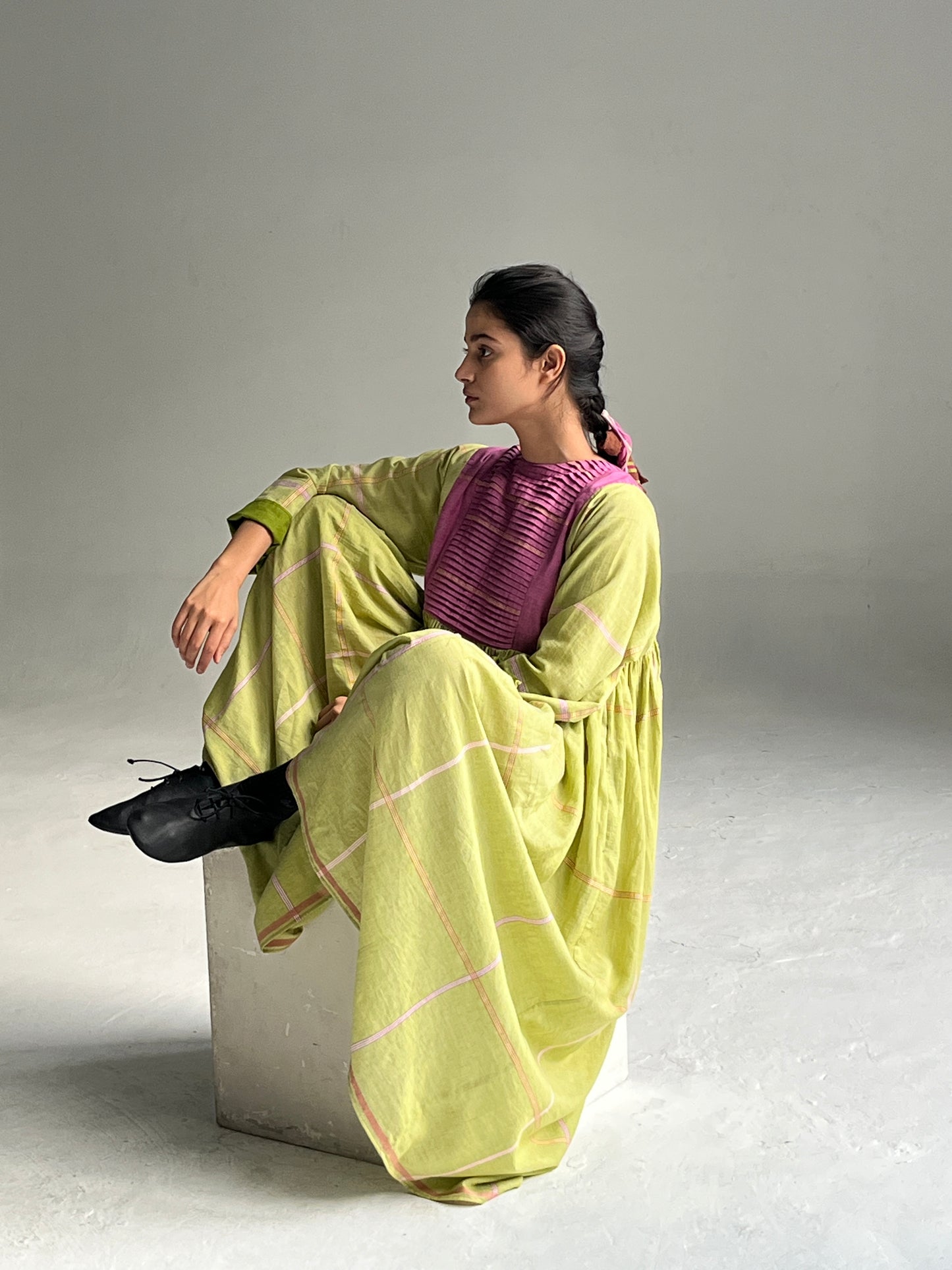 Rumal checks Tall Dress