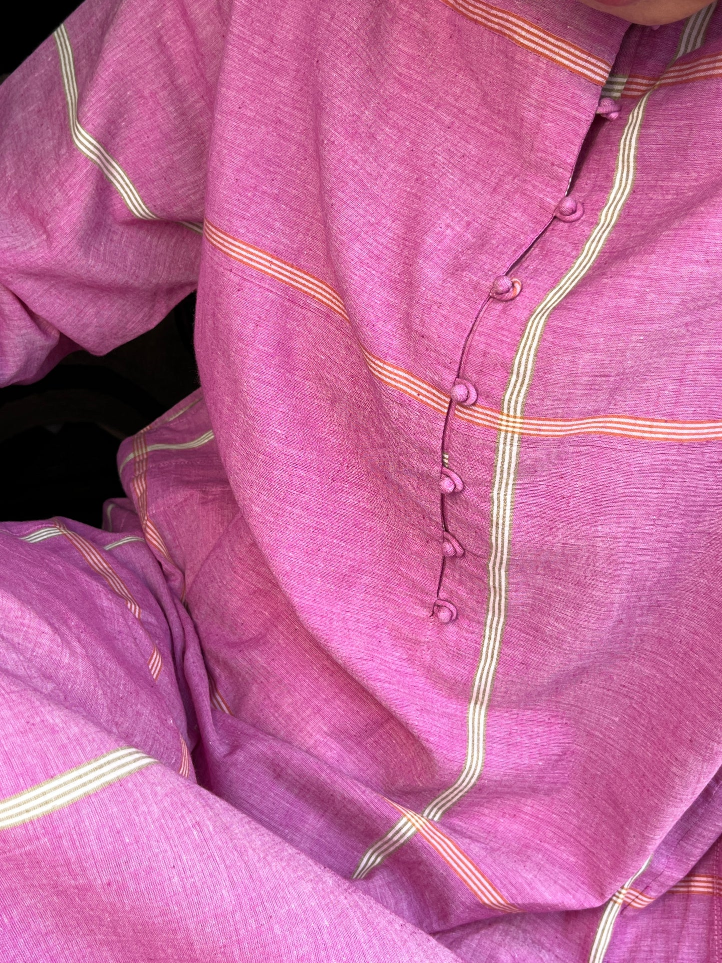 Rumal checks Kurta (Pink)