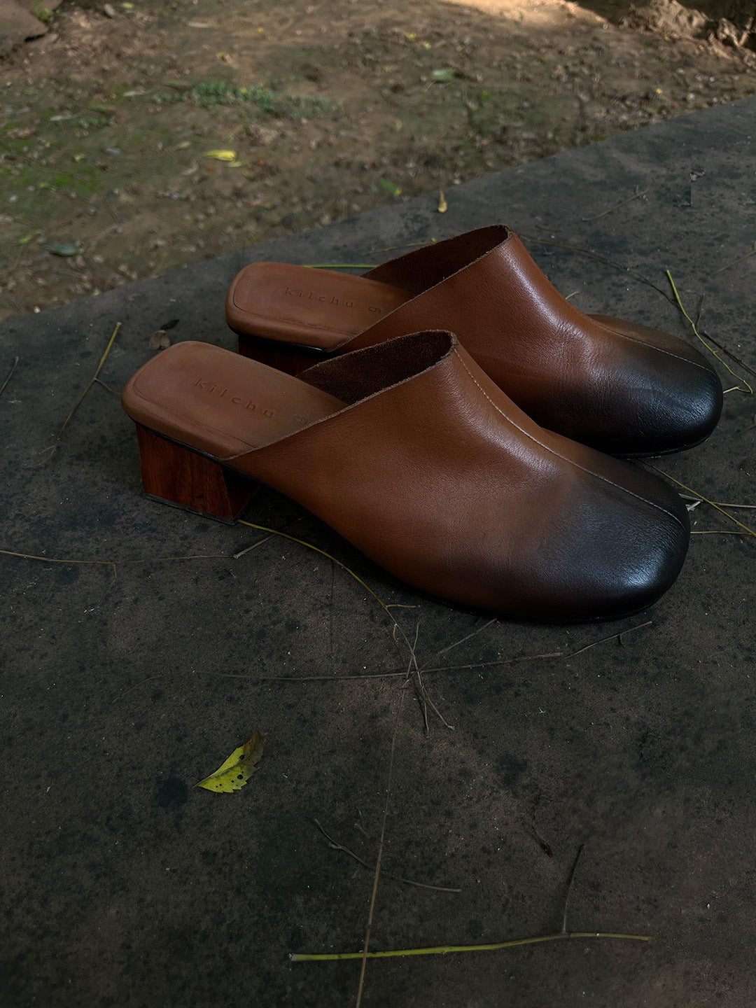 MULE WOMEN HEEL - TWO TONE