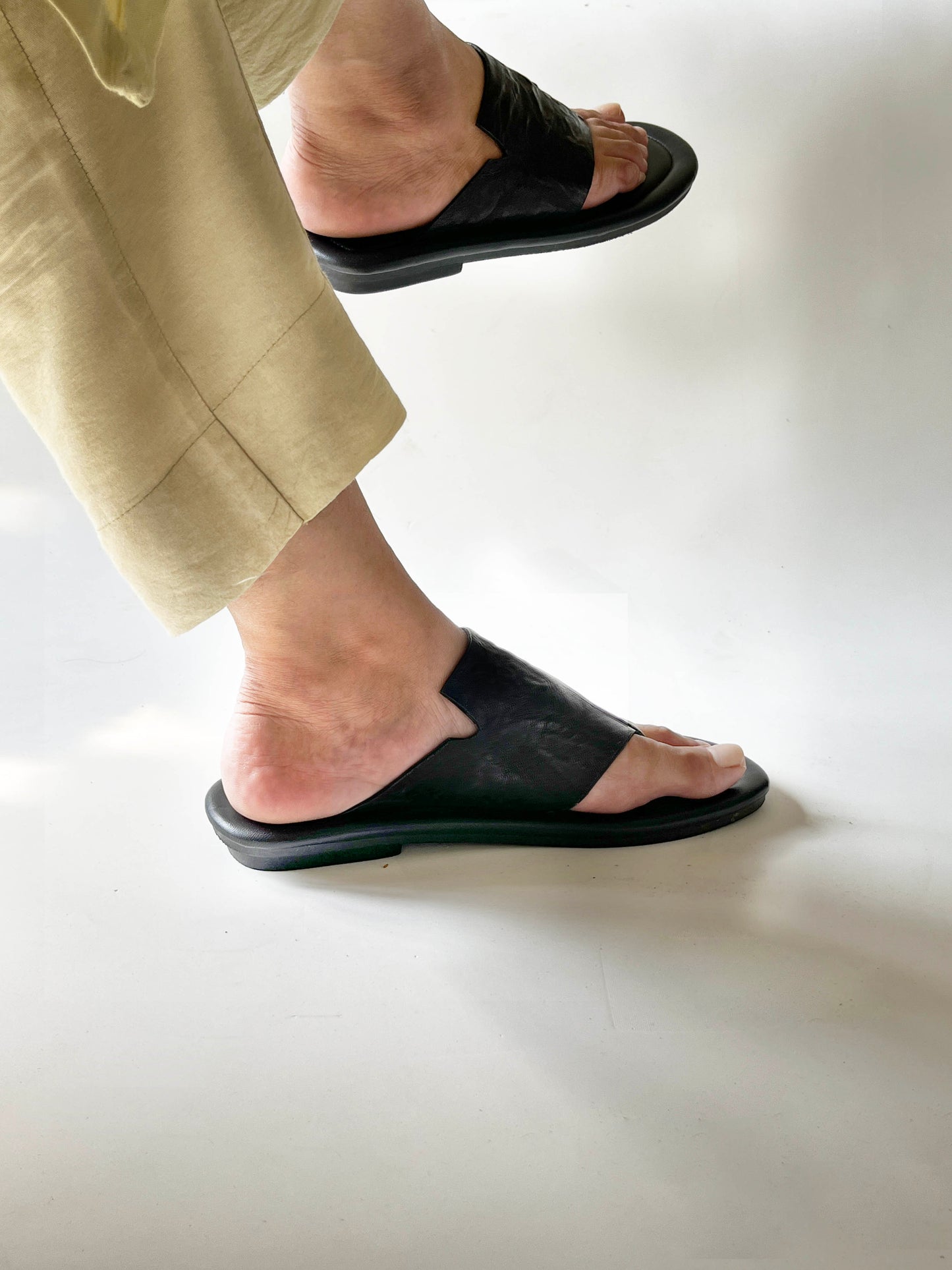 SCULPT stack Flats - BLUE, BLACK