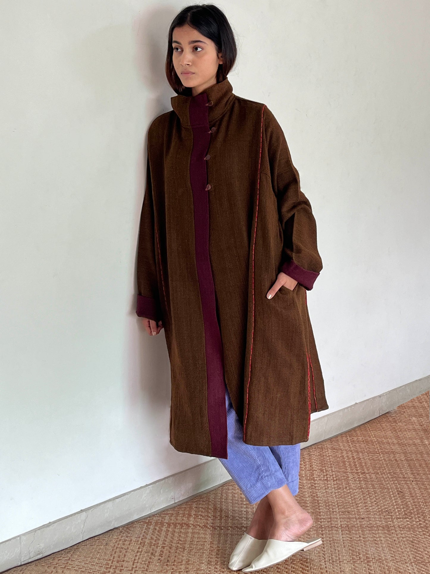 Cinnamon High Neck Jacket