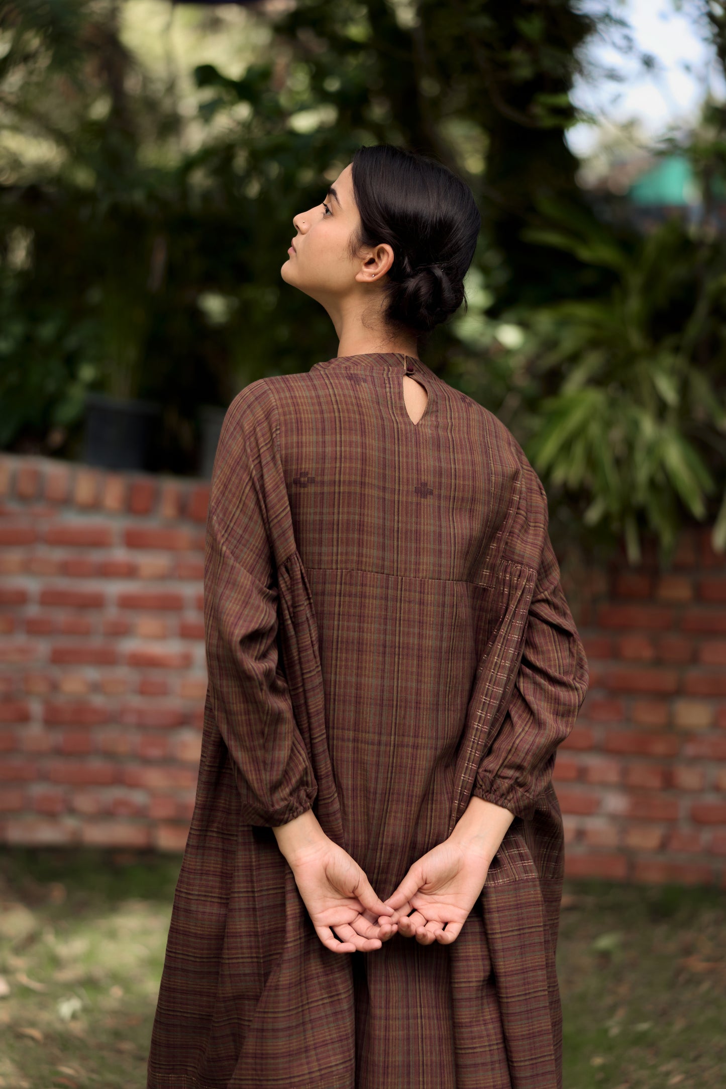Garnet Jamdani Dress