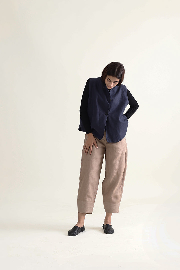Midnight blue Linen Jacket