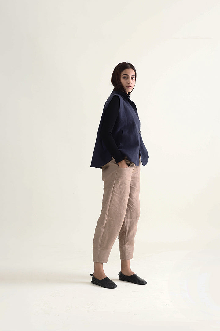 Midnight blue Linen Jacket