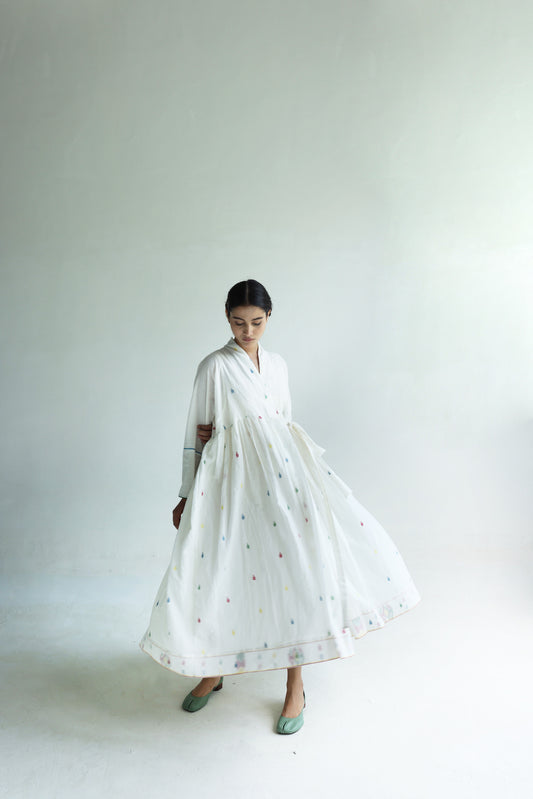 Jamdani Angrakha Dress