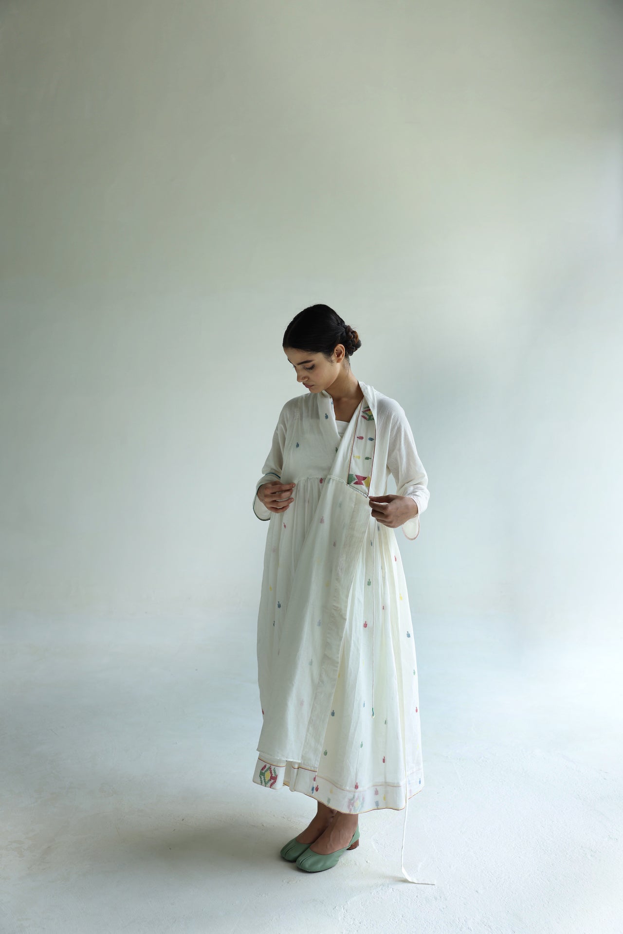 Jamdani Angrakha Dress