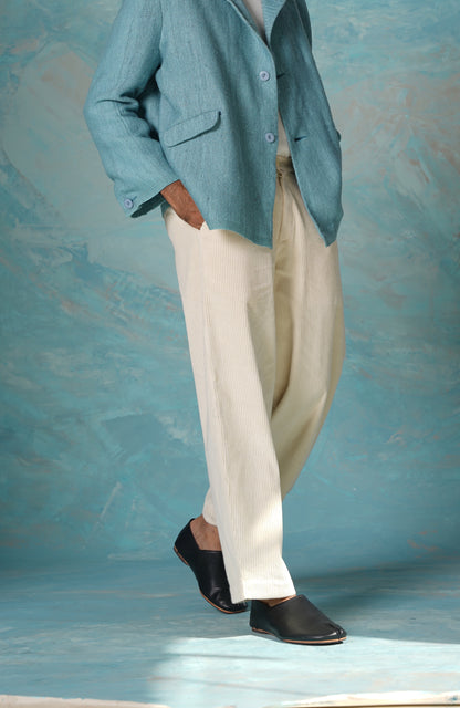 Corduroy Pants Men - EGG WHITE