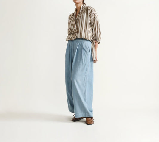 Chambray Relaxed Trousers