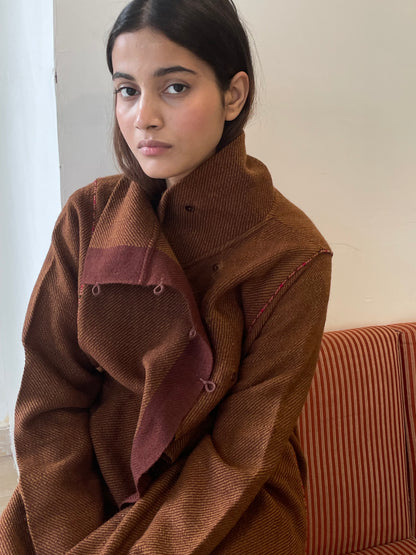 Cinnamon High Neck Jacket