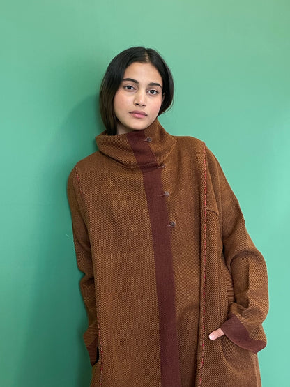 Cinnamon High Neck Jacket