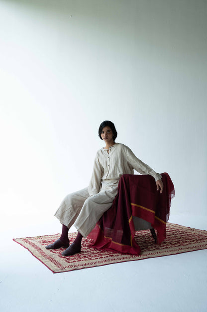 LINEN SCALLOP PANTS