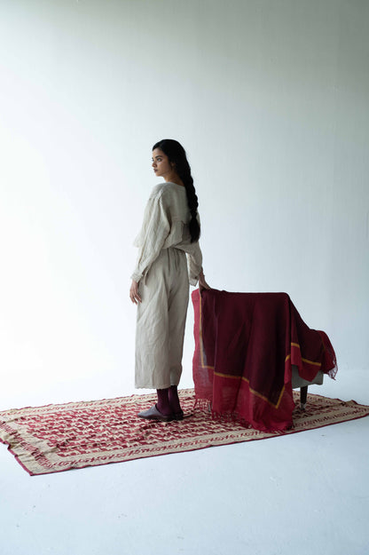 LINEN SCALLOP PANTS