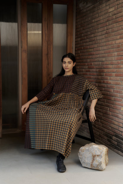 Bunai dress in Gingham Multicolour