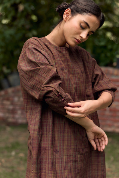 Garnet Jamdani Top