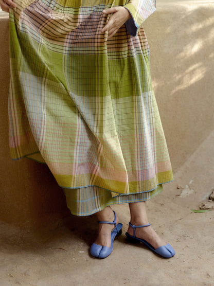 TABI Heel - Blue Ankle Tie