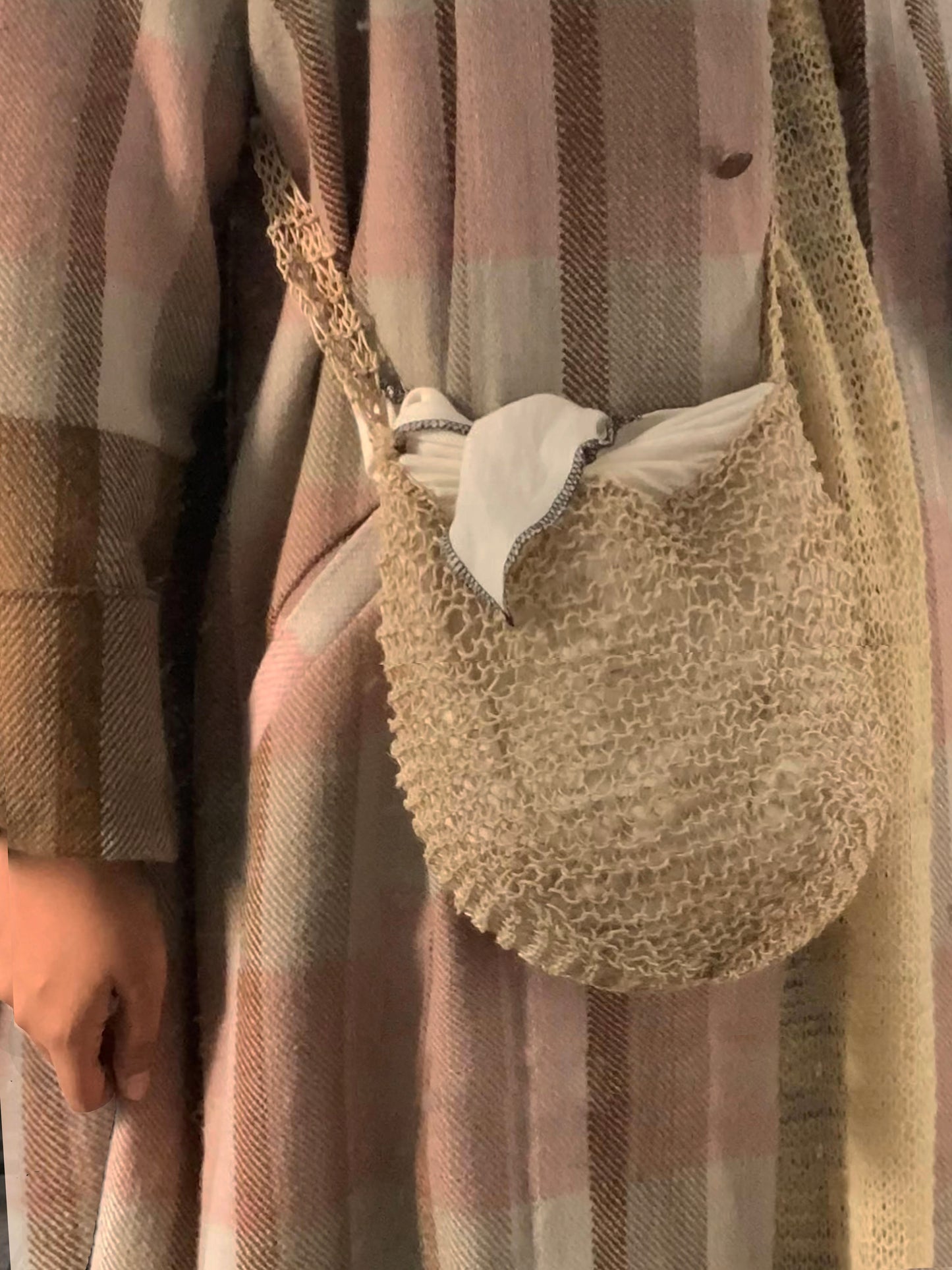 Hand Knit Jute bag