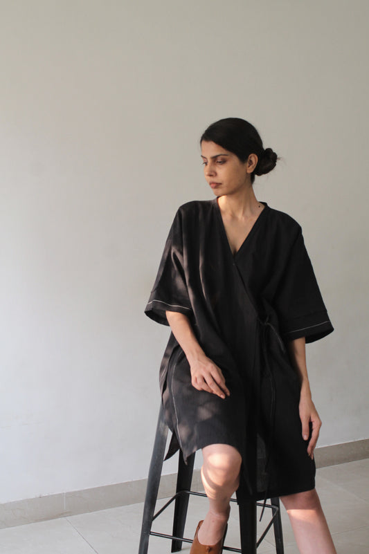 Vintage Black wrap Dress