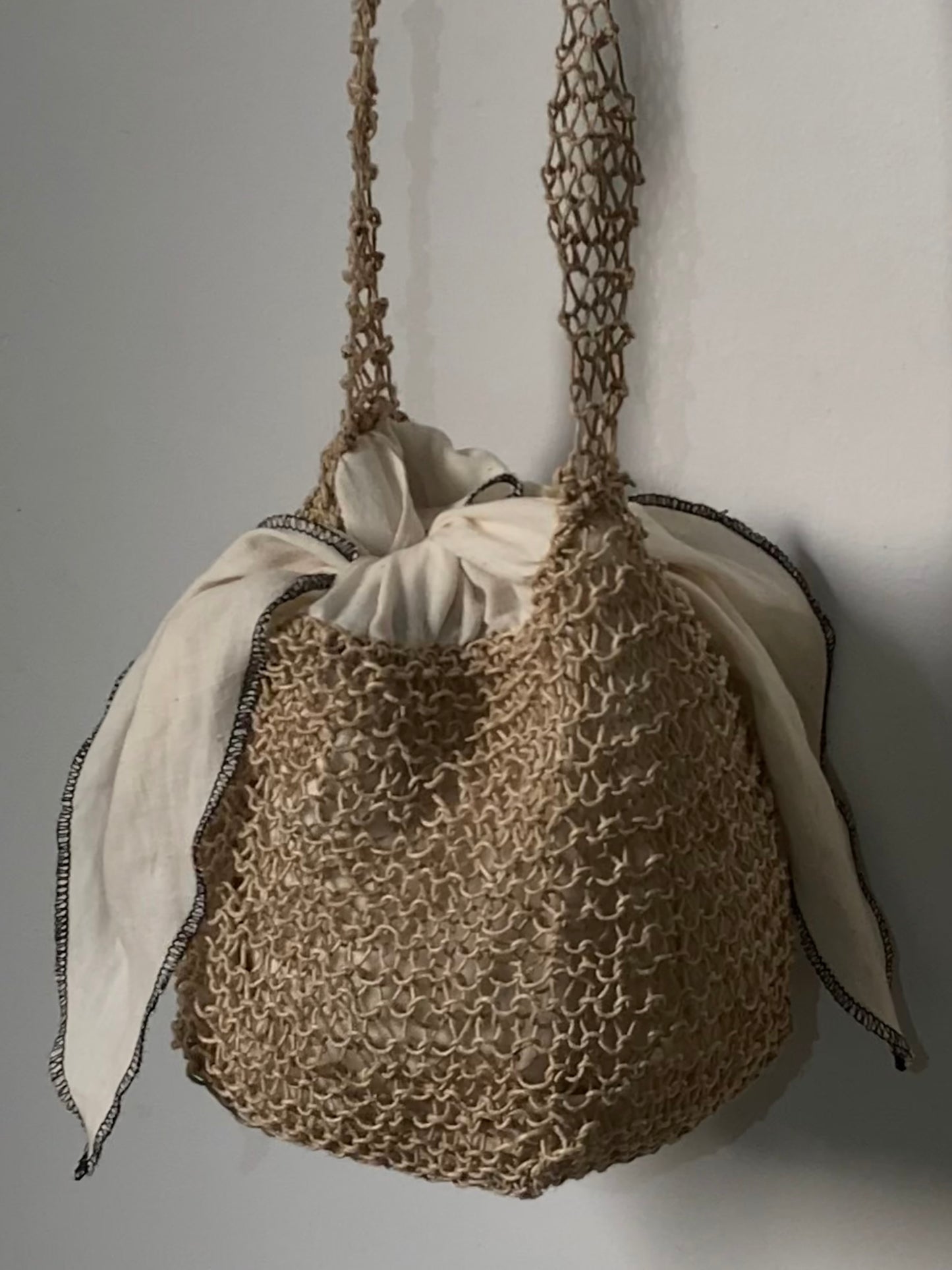 Hand Knit Jute bag