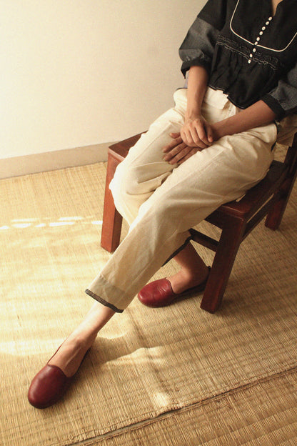 Straight Legged White Trousers