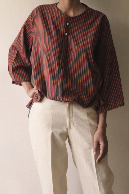 Loose Fit Buttoned Shirt with Sleeve Detail